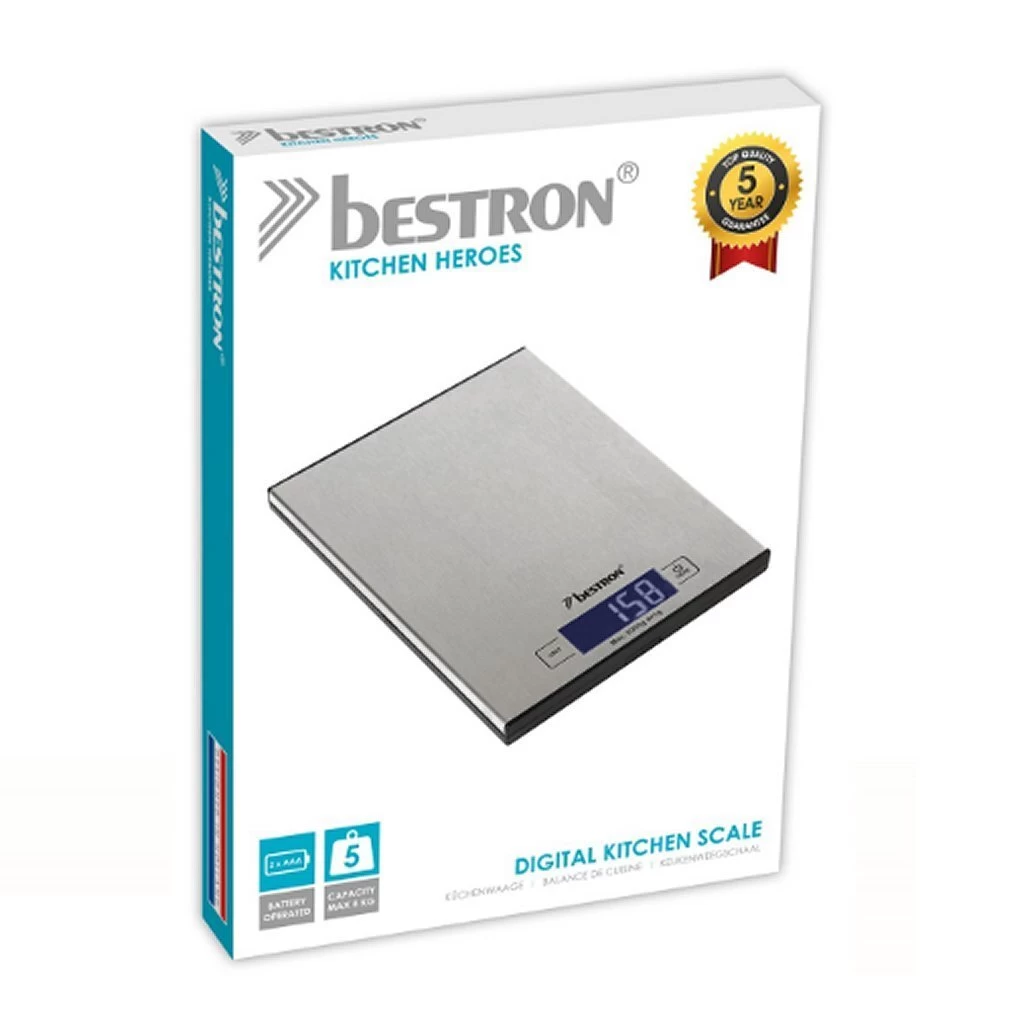 Bestron AKS1000S Digitale Keukenweegschaal RVS 4 Bestron AKS1000S Digitale Keukenweegschaal RVS - Afbeelding 2