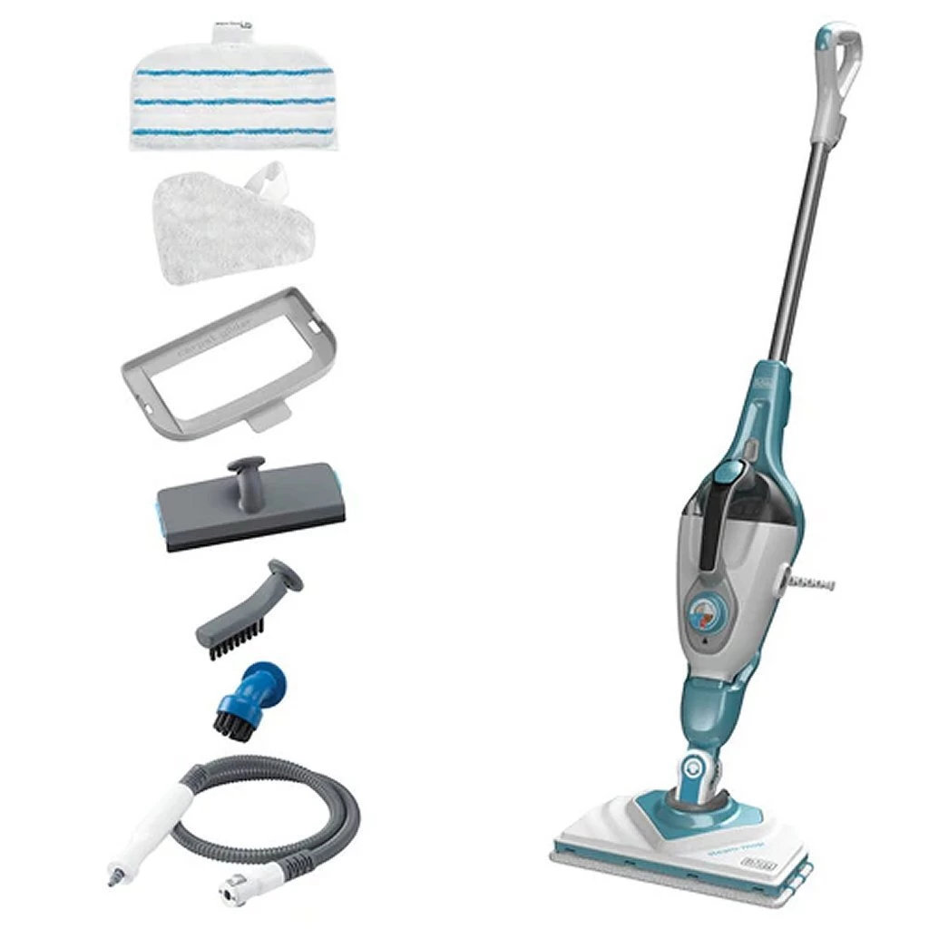 Black&Decker BHSM168U-QS Steam Mop 1600W Aqua/Wit 3 Black&Decker BHSM168U-QS Steam Mop 1600W Aqua/Wit