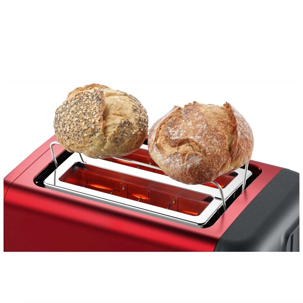 Bosch TAT3P424 DesignLine Broodrooster Rood/Zwart 6 Bosch TAT3P424 DesignLine Broodrooster Rood/Zwart - Afbeelding 4