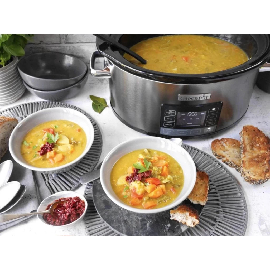 Crock-Pot CR066 Slow Cooker 5.6L RVS/Zwart 4 Crock-Pot CR066 Slow Cooker 5.6L RVS/Zwart - Afbeelding 2