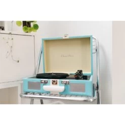 Lenco TT-110BUWH Classic Phono Kofferplatenspeler Lichtblauw/Wit -Bosch Winkel Lenco TT 110BUWH Classic Phono Kofferplatenspeler LichtblauwWit 3