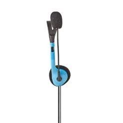Nedis CHST100BU Pc-headset On-ear 2x 3,5 Mm Connectoren 2,0 M Blauw -Bosch Winkel Nedis CHST100BU Pc headset On ear 2x 35 Mm Connectoren 20 M Blauw 2