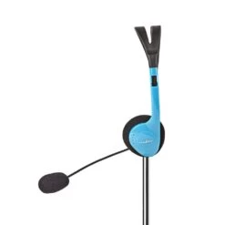 Nedis CHST100BU Pc-headset On-ear 2x 3,5 Mm Connectoren 2,0 M Blauw -Bosch Winkel Nedis CHST100BU Pc headset On ear 2x 35 Mm Connectoren 20 M Blauw 3