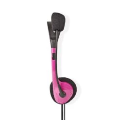 Nedis CHST100PK Pc-headset On-ear 2x 3,5 Mm Connectoren 2,0 M Roze -Bosch Winkel Nedis CHST100PK Pc headset On ear 2x 35 Mm Connectoren 20 M Roze 2
