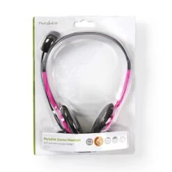 Nedis CHST100PK Pc-headset On-ear 2x 3,5 Mm Connectoren 2,0 M Roze -Bosch Winkel Nedis CHST100PK Pc headset On ear 2x 35 Mm Connectoren 20 M Roze 5
