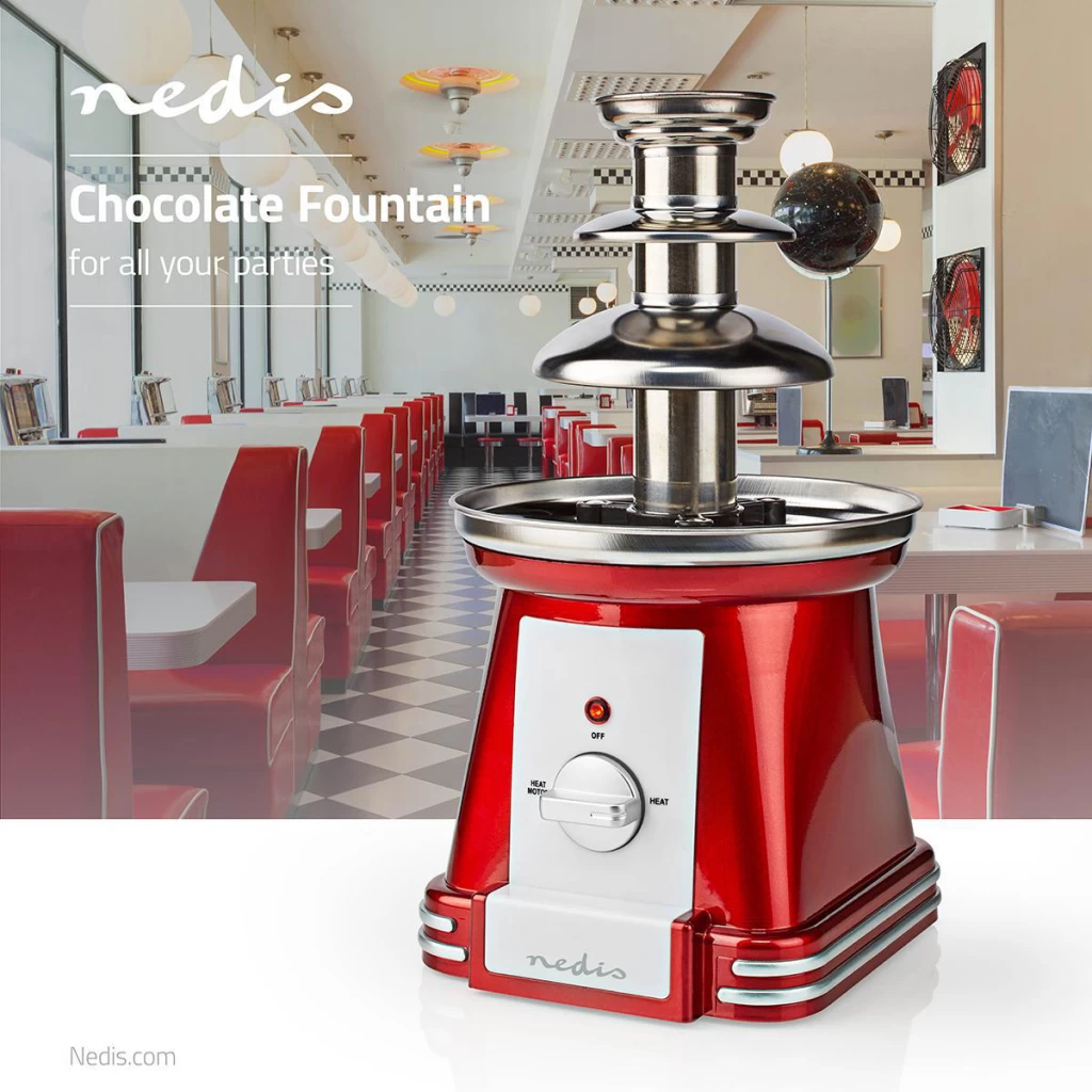 Nedis FCCF100FRD Chocoladefontein 90 W 500 Ml 4 Nedis FCCF100FRD Chocoladefontein 90 W 500 Ml - Afbeelding 2