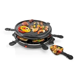 Nedis FCRA210FBK6 Gourmet-Raclette Grill 6 Personen Zwart