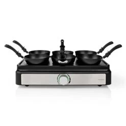 Nedis FCRA310FBK6 Party Wokset Grill 6 Personen Spatel Temperatuurinstelling Anti-aanbak Laag Rechthoek -Bosch Winkel Nedis FCRA310FBK6 Party Wokset Grill 6 Personen Spatel Temperatuurinstelling Anti aanbak Laag Rechthoek 2
