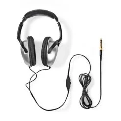 Nedis HPWD1200BK Over-ear Koptelefoon Bedraad 2,70 M Zilver/zwart -Bosch Winkel Nedis HPWD1200BK Over ear Koptelefoon Bedraad 270 M Zilverzwart 2