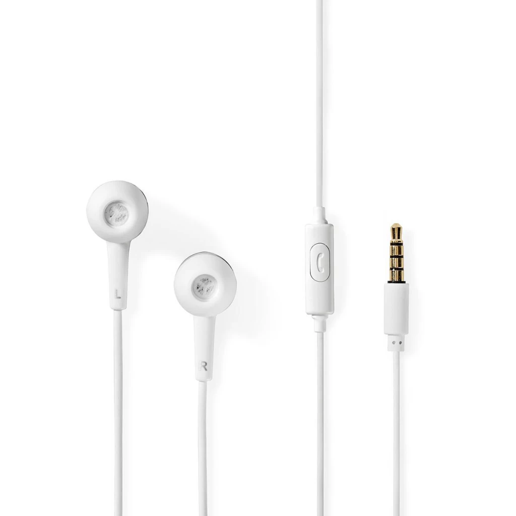 Nedis HPWD2020WT Wired Headphones 1.2m Round Cable In-ear Built-in Microphone White 4 Nedis HPWD2020WT Wired Headphones 1.2m Round Cable In-ear Built-in Microphone White - Afbeelding 2