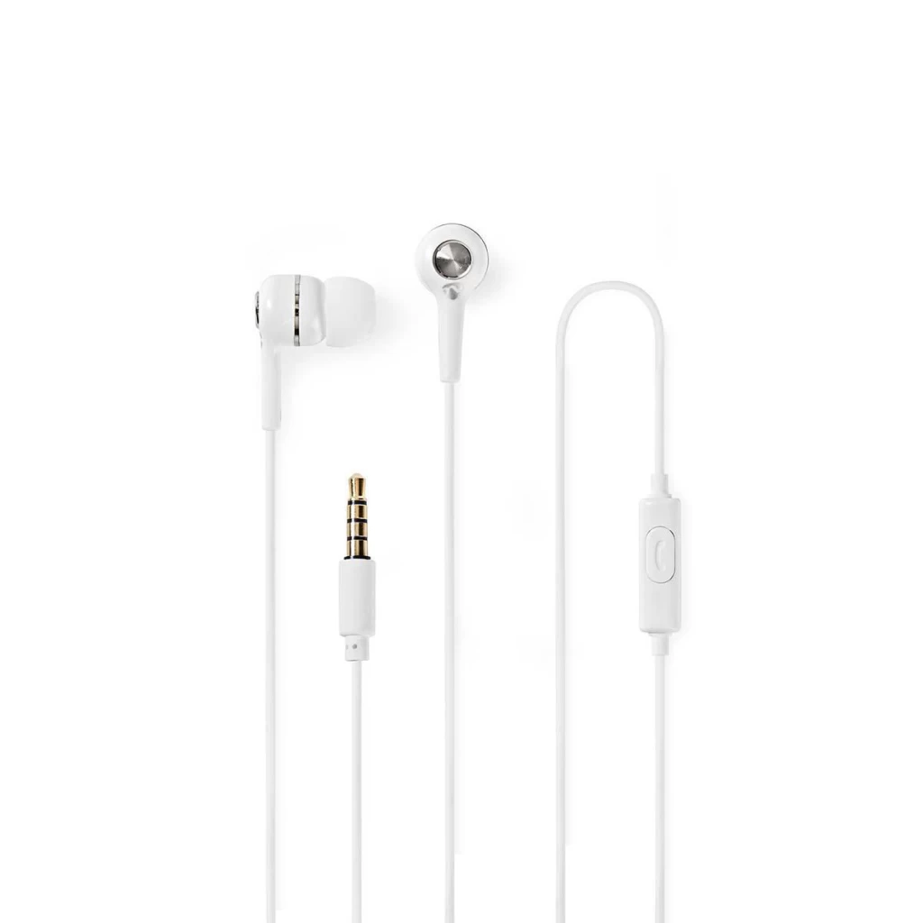 Nedis HPWD2020WT Wired Headphones 1.2m Round Cable In-ear Built-in Microphone White 3 Nedis HPWD2020WT Wired Headphones 1.2m Round Cable In-ear Built-in Microphone White