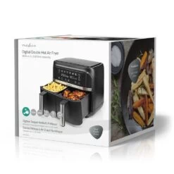 Nedis KAAFD350EBK Heteluchtfriteuse 2×3.8L 3000W Zwart -Bosch Winkel Nedis KAAFD350EBK Heteluchtfriteuse 2x3.8L 3000W Zwart 8