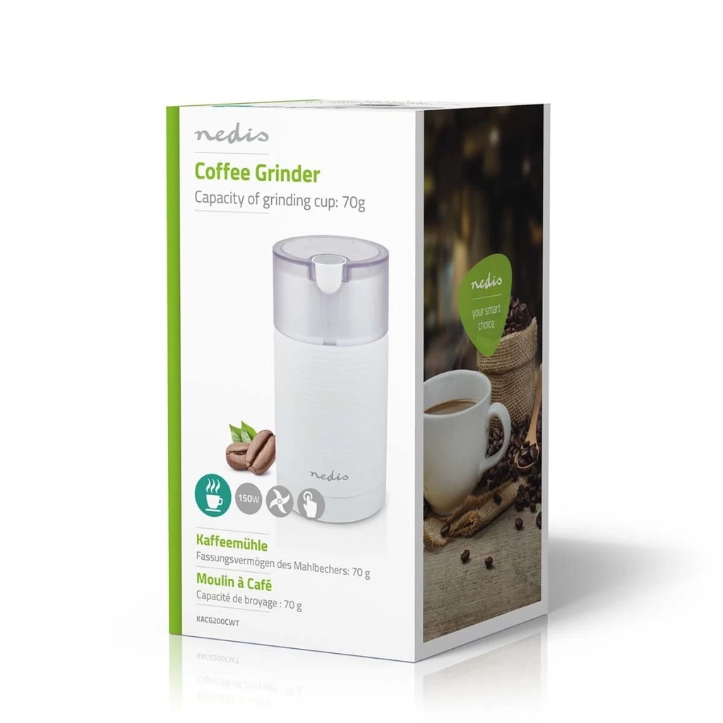 Nedis KACG200CWT Koffiemolen 70 G 150W Wit 11 Nedis KACG200CWT Koffiemolen 70 G 150W Wit - Afbeelding 9