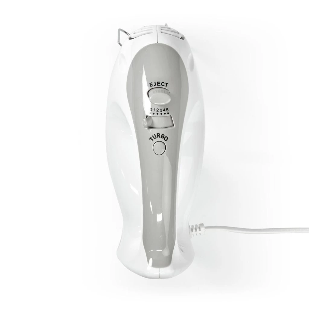 Nedis KAHM100CWT Handmixer 200 W 5-snelheden Turbo-functie 2 Deeghaken / 2 Kloppers Grijs / Wit 10 Nedis KAHM100CWT Handmixer 200 W 5-snelheden Turbo-functie 2 Deeghaken / 2 Kloppers Grijs / Wit - Afbeelding 8