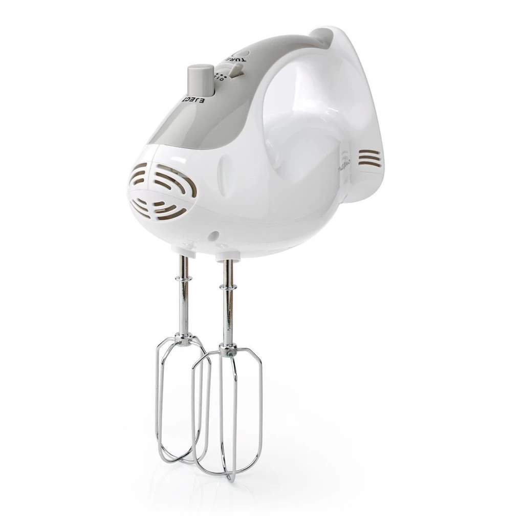 Nedis KAHM100CWT Handmixer 200 W 5-snelheden Turbo-functie 2 Deeghaken / 2 Kloppers Grijs / Wit 11 Nedis KAHM100CWT Handmixer 200 W 5-snelheden Turbo-functie 2 Deeghaken / 2 Kloppers Grijs / Wit - Afbeelding 9