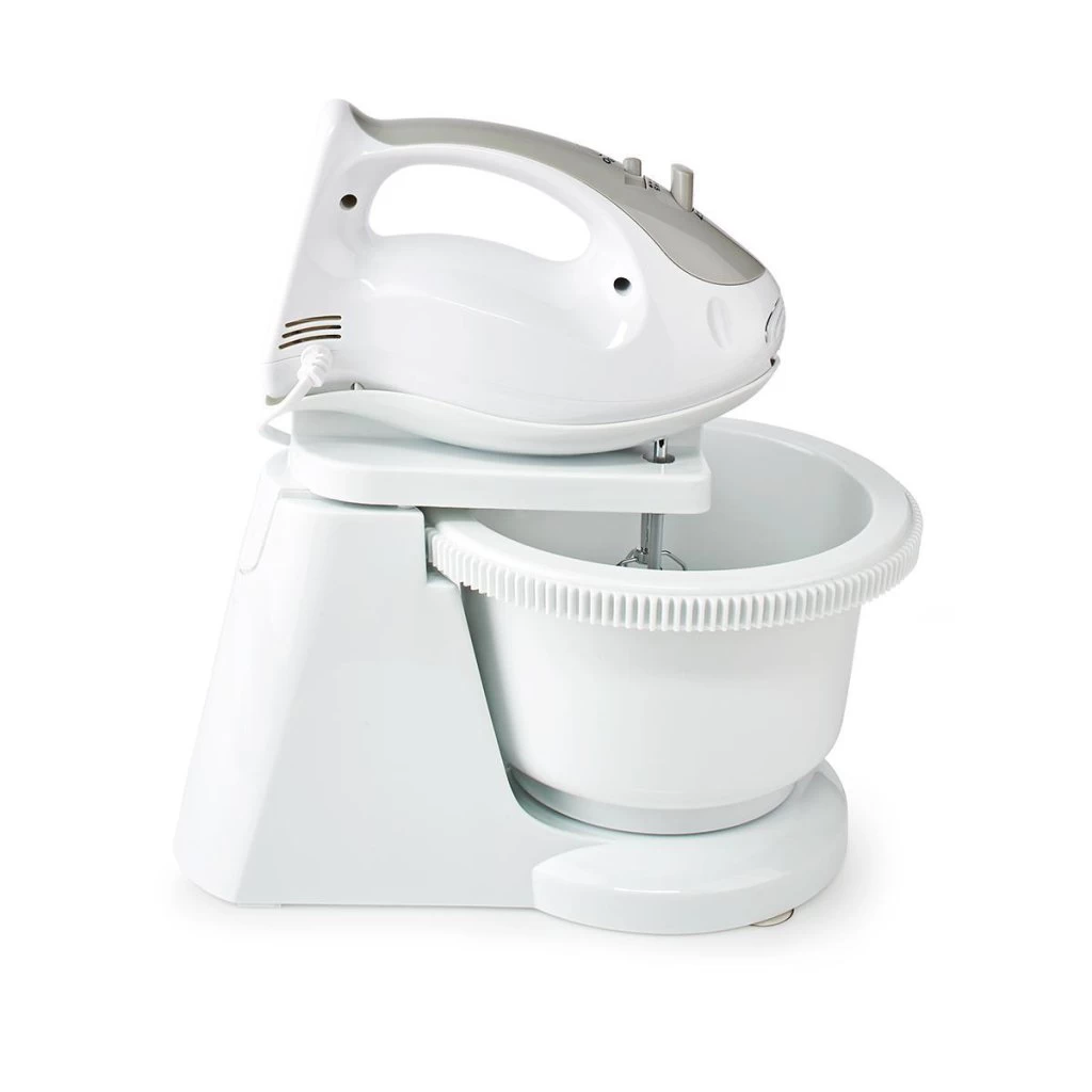 Nedis KAHM110CWT Handmixer 200 W 5-snelheden Turbo-functie Draaikom / 2 Deeghaken / 2 Kloppers Grijs / Wit 9 Nedis KAHM110CWT Handmixer 200 W 5-snelheden Turbo-functie Draaikom / 2 Deeghaken / 2 Kloppers Grijs / Wit - Afbeelding 7