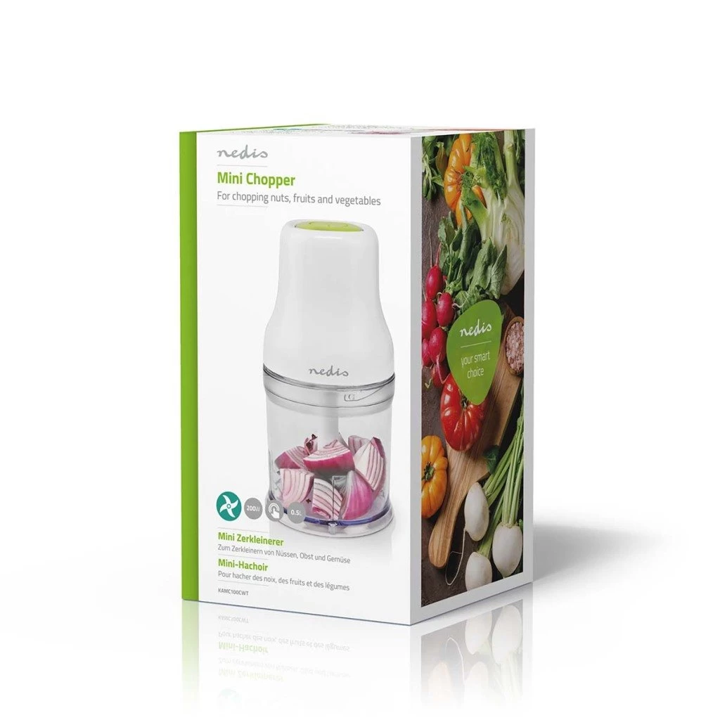 Nedis KAMC100CWT Hakmolen 200 W 0.5 L Kunststof 1-snelheid Wit 9 Nedis KAMC100CWT Hakmolen 200 W 0.5 L Kunststof 1-snelheid Wit - Afbeelding 7