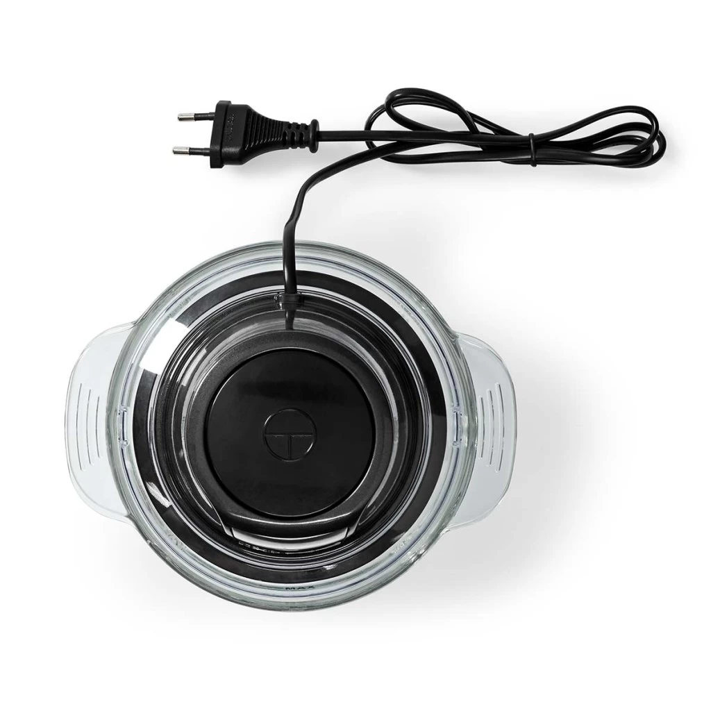 Nedis KAMC300CGY Hakmolen 500W 1000ml Glas 1-snelheid Zilver/Zwart 6 Nedis KAMC300CGY Hakmolen 500W 1000ml Glas 1-snelheid Zilver/Zwart - Afbeelding 4