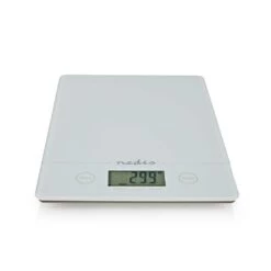 Nedis KASC620WT Keukenweegschaal Digitaal Glas / Kunststof Cr 2032 Batterij Wit -Bosch Winkel Nedis KASC620WT Keukenweegschaal Digitaal Glas Kunststof Cr 2032 Batterij Wit 3