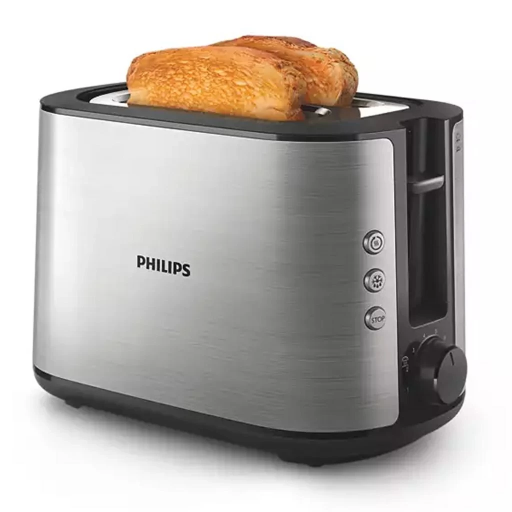 Philips HD2650/90 Viva Collection Broodrooster 950W Zwart/RVS 3 Philips HD2650/90 Viva Collection Broodrooster 950W Zwart/RVS