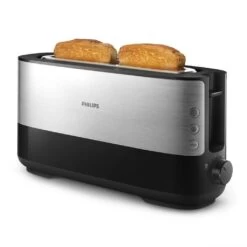 Philips HD2692/90 Broodrooster Met Stofhoes 1030W Zwart/Metallic -Bosch Winkel Philips HD269290 Broodrooster met Stofhoes 1030W ZwartMetallic 1