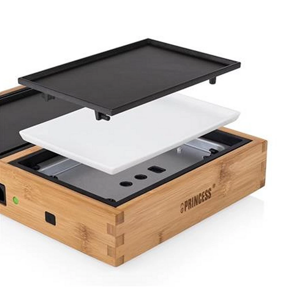 Princess 104040 Dinner4 All Pure Gourmetstel Zwart/Bamboe 4 Princess 104040 Dinner4 All Pure Gourmetstel Zwart/Bamboe - Afbeelding 2