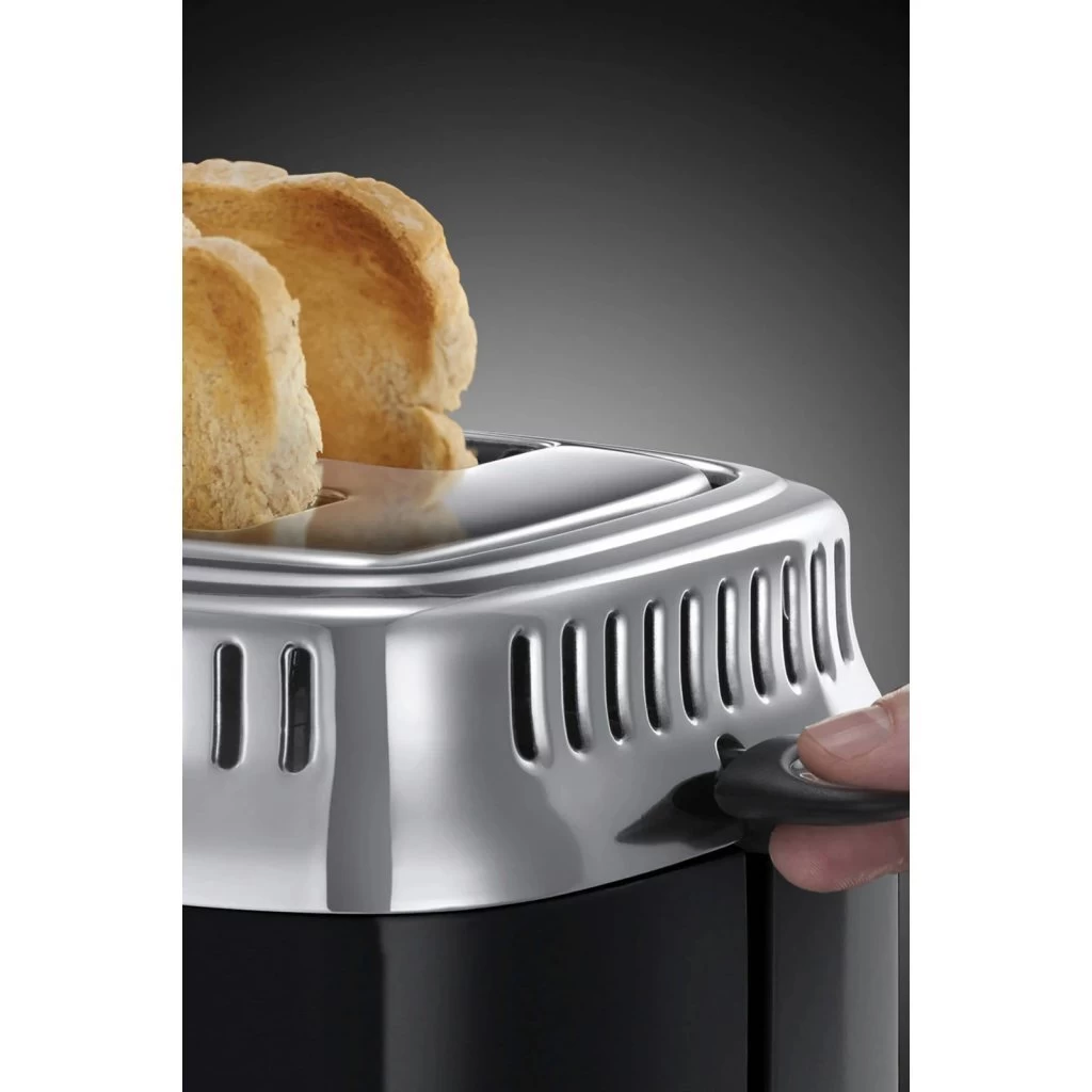 Russell Hobbs 21681-56 Retro Classic Noir Broodrooster Zwart/Chroom 6 Russell Hobbs 21681-56 Retro Classic Noir Broodrooster Zwart/Chroom - Afbeelding 4