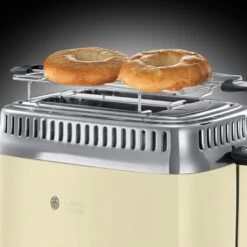 Russell Hobbs 21682-56 Retro Vintage Broodrooster Crème/RVS -Bosch Winkel Russell Hobbs 21682 56 Retro Vintage Broodrooster CregravemeRVS 2
