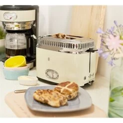 Russell Hobbs 21682-56 Retro Vintage Broodrooster Crème/RVS -Bosch Winkel Russell Hobbs 21682 56 Retro Vintage Broodrooster CregravemeRVS 3
