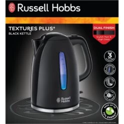 Russell Hobbs 22591-70 Textures Plus+ Waterkoker 1.7L 2400W Zwart 7 Russell Hobbs 22591-70 Textures Plus+ Waterkoker 1.7L 2400W Zwart -Bosch Winkel Russell Hobbs 22591 70 Textures Plus Waterkoker 1.7L 2400W Zwart 2