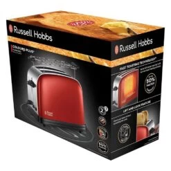 Russell Hobbs 23330-56 Colours Plus+ Flame Red Broodrooster Rood/Chroom -Bosch Winkel Russell Hobbs 23330 56 Colours Plus Flame Red Broodrooster RoodChroom 3