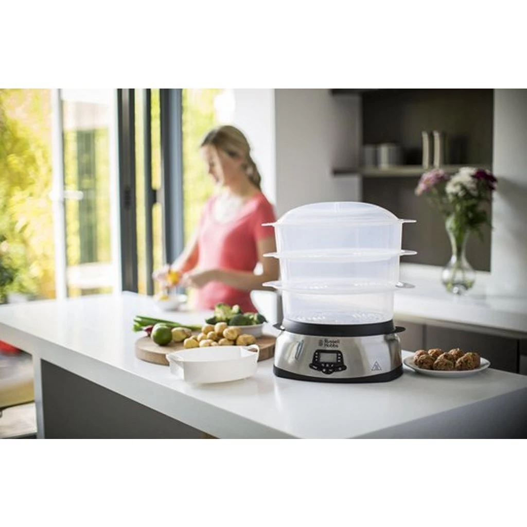Russell Hobbs 23560-56 MaxiCook Stoomkoker RVS/Zwart 5 Russell Hobbs 23560-56 MaxiCook Stoomkoker RVS/Zwart - Afbeelding 3