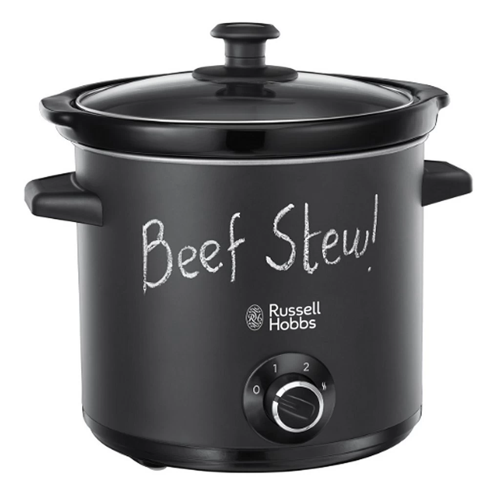 Russell Hobbs 24180-56 Chalkboard Slowcooker + 2 Krijtjes Zwart 3 Russell Hobbs 24180-56 Chalkboard Slowcooker + 2 Krijtjes Zwart