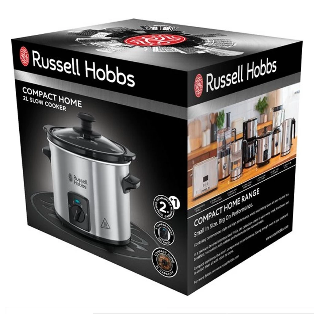 Russell Hobbs 25570-56 Compact Home Slowcooker 1.5L RVS/Zwart 5 Russell Hobbs 25570-56 Compact Home Slowcooker 1.5L RVS/Zwart - Afbeelding 3