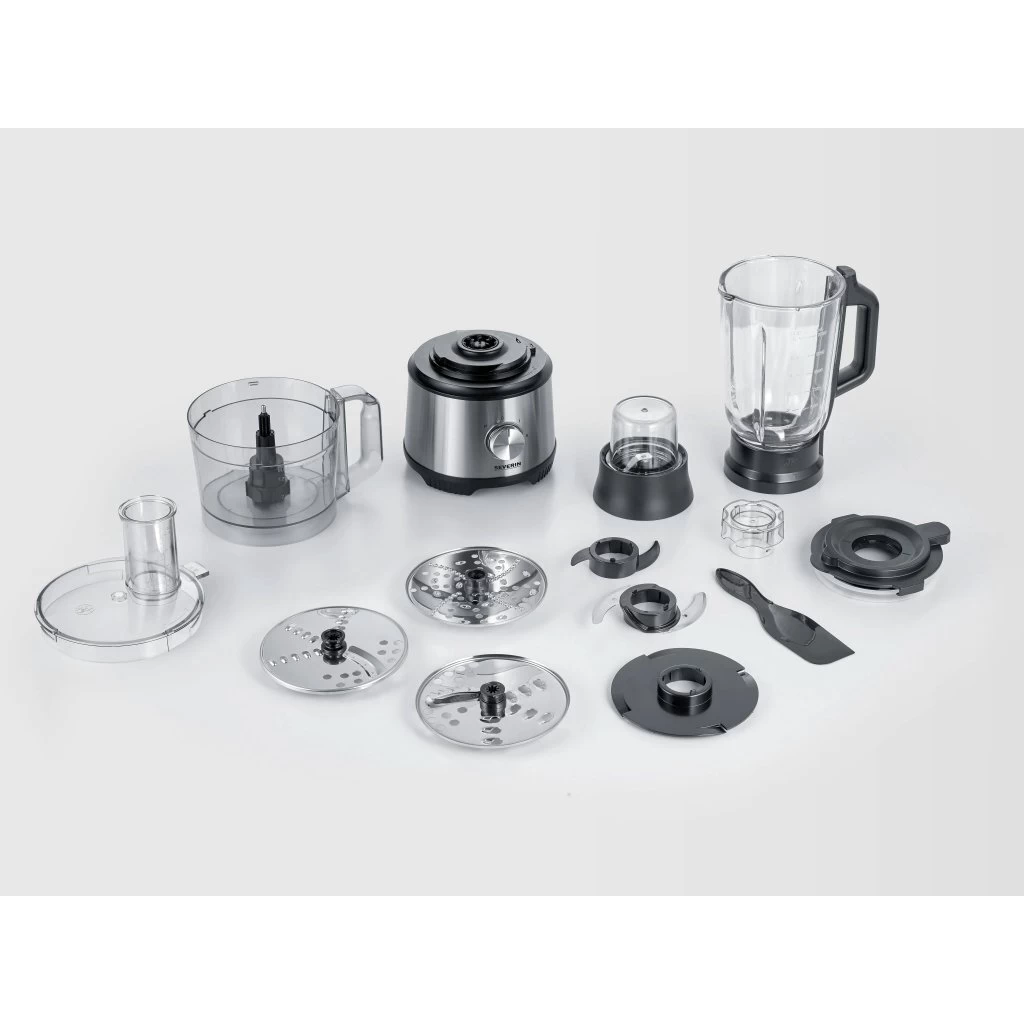 Severin KM3892 Multifunctionele Keukenmachine 1200W RVS/Zwart 4 Severin KM3892 Multifunctionele Keukenmachine 1200W RVS/Zwart - Afbeelding 2