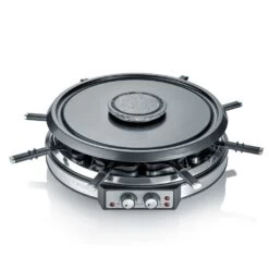 Severin RG 9948 Raclette-Fondue RVS/Zwart -Bosch Winkel Severin RG 9948 Raclette Fondue RVSZwart 2 1
