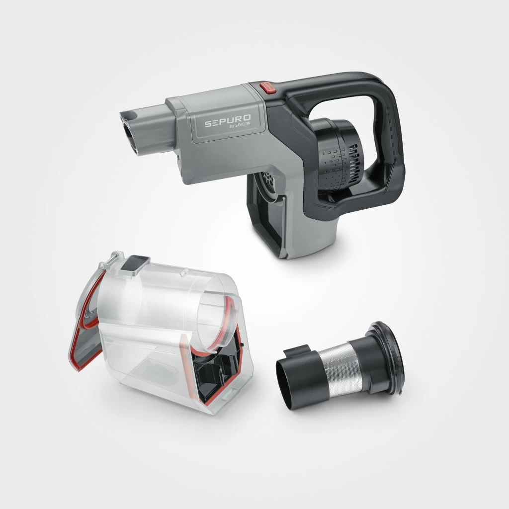 Severin HV7184 Sepuro Steelstofzuiger Zwart/Rood 4 Severin HV7184 Sepuro Steelstofzuiger Zwart/Rood - Afbeelding 2