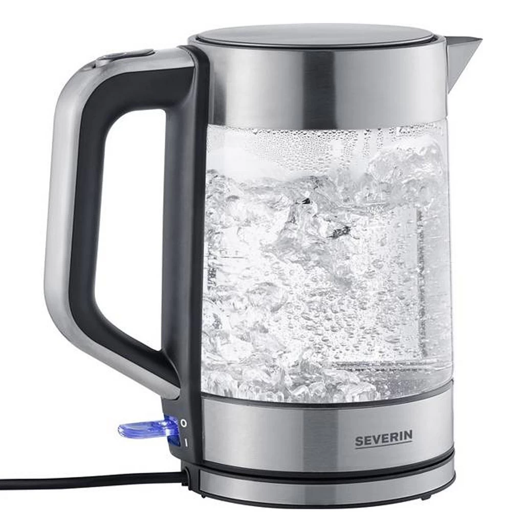 Severin WK3420 Glaswaterkoker 1.7L 2200W RVS/Zwart 4 Severin WK3420 Glaswaterkoker 1.7L 2200W RVS/Zwart - Afbeelding 2