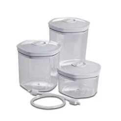 Solis 92278 Vacuüm Bewaar Container Set 3 Stuks Wit/Transparant