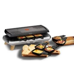 Tefal RE610D 3in1 8-Persoons Raclette Zwart/RVS/Hout -Bosch Winkel Tefal RE610D 3in1 8 Persoons Raclette ZwartRVSHout 2