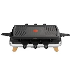 Tefal RE610D 3in1 8-Persoons Raclette Zwart/RVS/Hout -Bosch Winkel Tefal RE610D 3in1 8 Persoons Raclette ZwartRVSHout 3