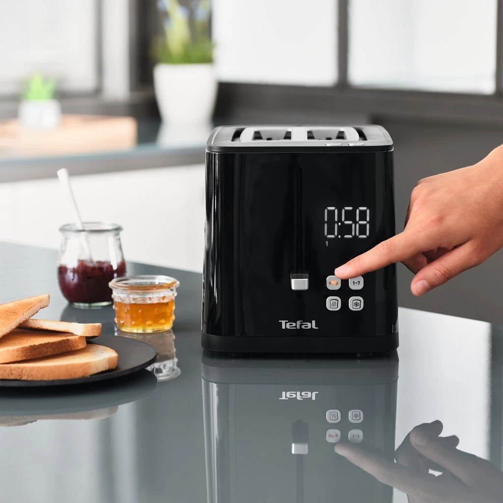 Tefal TT6408 Smart’N Light Broodrooster Zwart 5 Tefal TT6408 Smart’N Light Broodrooster Zwart - Afbeelding 3